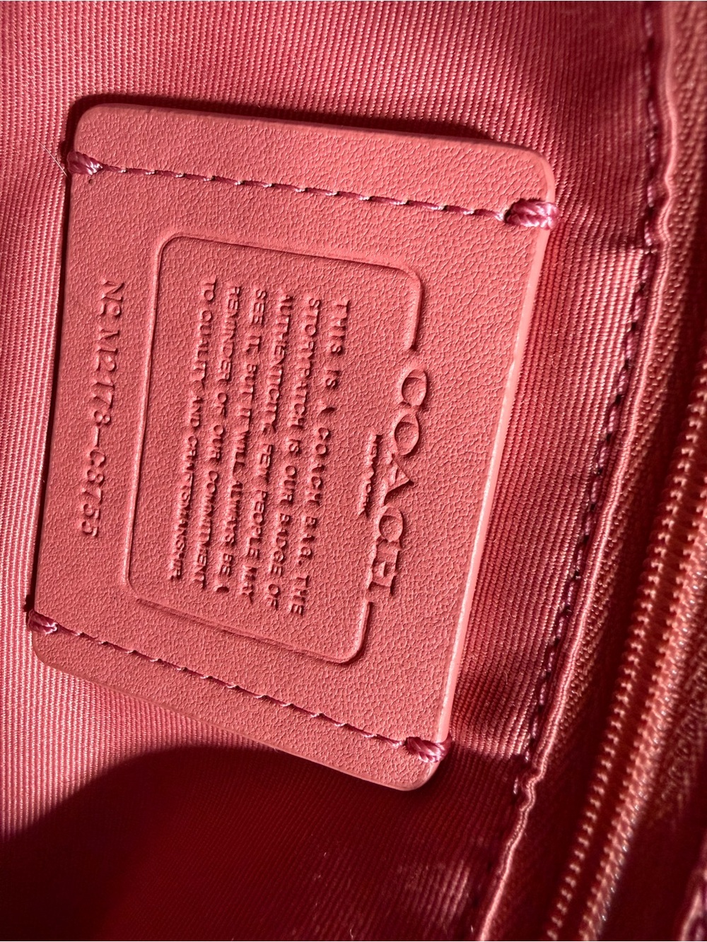 Coach Pink and Yellow Plaid Leather-Trim Tote - Picture 3 of 4